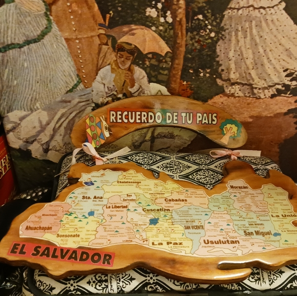 Artesian Wood Wall Map "Recuerdos De El ๐ธ๐ป EL SALVADOR "(Map Memories)๐Gift! - Picture 7 of 8
